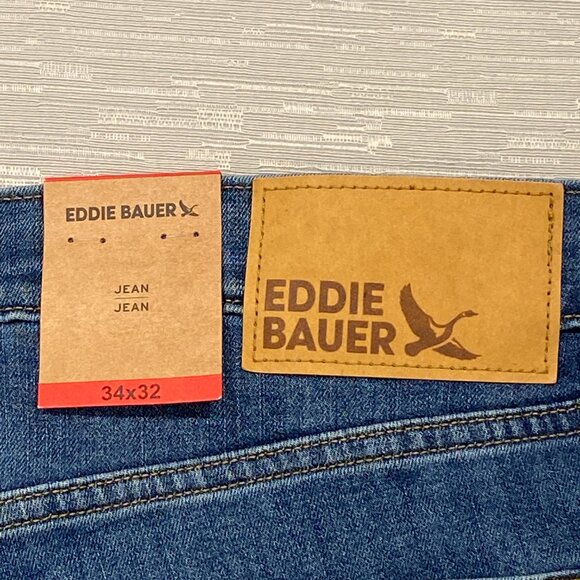 Eddie Bauer Jeans Mens 34 x 32 Straight Leg Medium Wash Denim Pants - Picture 7 of 16